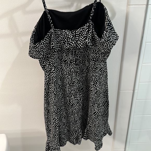 Altar’d State sundress. Small. Black with small asymmetrical white dots. - Picture 5 of 7